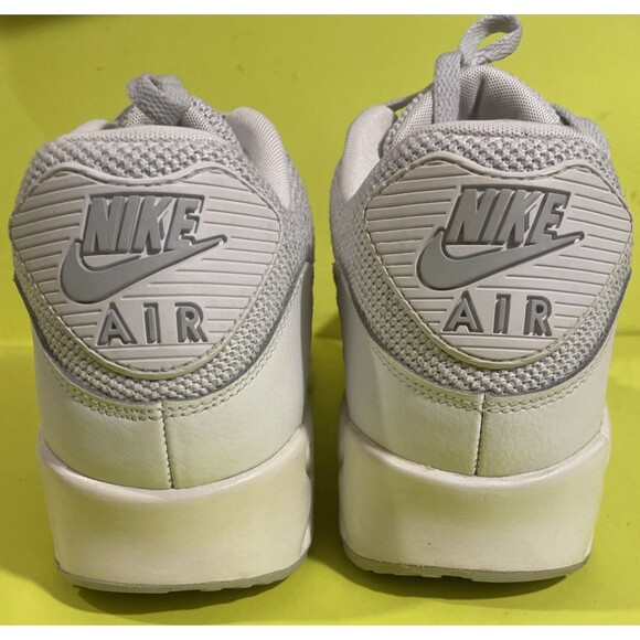 Nike Air Max 90 Essential 537384-134 Triple White Running Gym Size 11.5 - Picture 5 of 8